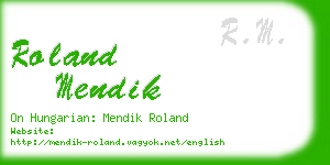 roland mendik business card